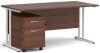 Dams Maestro 25 Rectangular Desk with Twin Canitlever Legs and 2 Drawer Mobile Pedestal - 1600 x 800mm - Walnut