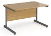 Dams Contract 25 Rectangular Desk with Single Cantilever Legs - 1200 x 800mm - Oak