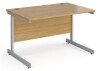 Dams Contract 25 Rectangular Desk with Single Cantilever Legs - 1200 x 800mm - Oak