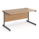 Dams Contract 25 Rectangular Desk with Single Cantilever Legs - 1400 x 800mm