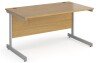 Dams Contract 25 Rectangular Desk with Single Cantilever Legs - 1400 x 800mm - Oak