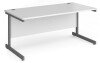 Dams Contract 25 Rectangular Desk with Single Cantilever Legs - 1600 x 800mm - White