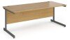 Dams Contract 25 Rectangular Desk with Single Cantilever Legs - 1800 x 800mm - Oak