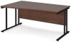 Dams Maestro 25 Wave Desk with Twin Cantilever Legs - 1600 x 800-990mm - Walnut