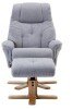 Teknik Denver Fabric Recliner - Light Grey