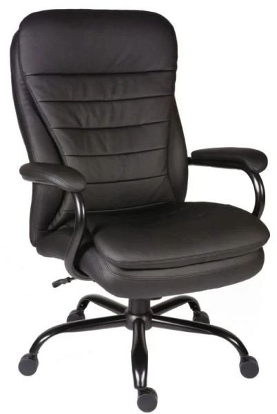 Teknik Goliath Bonded Leather Heavy Duty Executive Chair - Black - Black