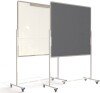 Spaceright Mobile Flip Chart Noticeboard - 1200 x 1200mm - Grey