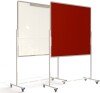 Spaceright Mobile Flip Chart Noticeboard - 1200 x 1200mm - Red