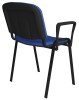 Dams Taurus Black Frame Stacking Chair with Arms - Blue