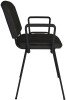 Dams Taurus Black Frame Stacking Chair with Arms - Pack of 4 - Charcoal