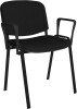 Dams Taurus Black Frame Stacking Chair with Arms - Pack of 4 - Black