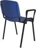 Dams Taurus Plastic Stacking Chair with Arms - Pack of 4 - Blue