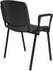 Dams Taurus Plastic Stacking Chair with Arms - Black