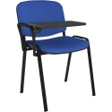 Dams Taurus Black Frame Stacking Chair with Writing Tablet