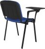 Dams Taurus Black Frame Stacking Chair with Writing Tablet - Blue