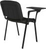 Dams Taurus Black Frame Stacking Chair with Writing Tablet - Pack of 4 - Charcoal