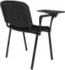 Dams Taurus Black Frame Stacking Chair with Writing Tablet - Black