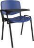 Dams Taurus Plastic Stacking Chair with Writing Tablet - Blue