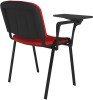 Dams Taurus Black Frame Stacking Chair with Writing Tablet - Red