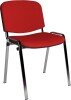 Dams Taurus Chrome Frame Stacking Chair - Pack of 4 - Red
