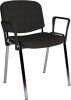 Dams Taurus Chrome Frame Stacking Chair with Arms - Charcoal