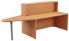 TC Reception Unit with Extension - 2600 x 800 x 1170mm - Beech