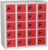 Probe MiniBox 20 Door Stackable Lockers - 940 x 900 x 380mm - Red (Similar to BS 04 E53)