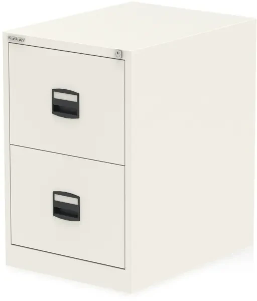 Dynamic Qube 2 Drawer Filing Cabinet - Chalk White