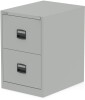 Dynamic Qube 2 Drawer Filing Cabinet - Goose Grey