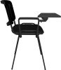 Dams Taurus Mesh Stacking Chairs with Writing Tablet - Pack of 4 - Black