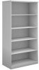 Dams Deluxe Bookcase 2000mm High with 4 Shelves - White