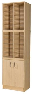 Willowbrook 24 Space Pigeonhole with Cupboard & Locks Tall - Office ...