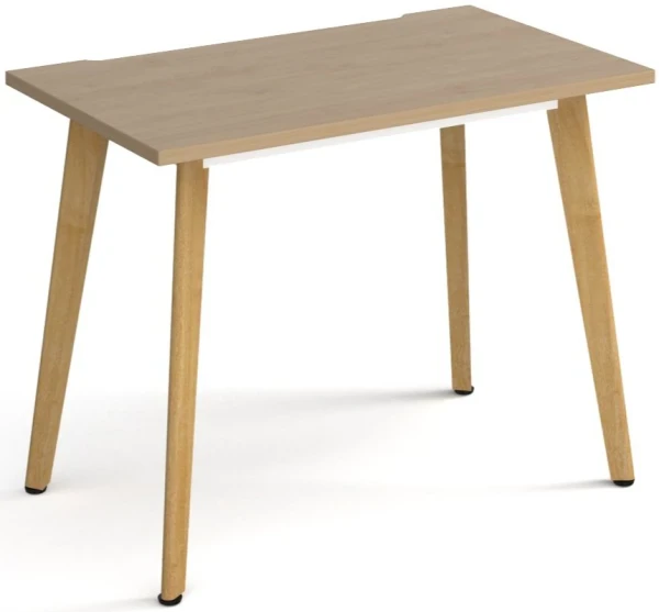 Dams Giza Rectangular Desk with A-Frame Legs - 1000 x 600mm - Kendal Oak