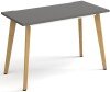 Dams Giza Rectangular Desk with A-Frame Legs - 1200 x 600mm - Onyx Grey