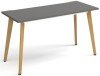 Dams Giza Rectangular Desk with A-Frame Legs - 1400 x 600mm - Onyx Grey