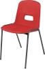 Reinspire GH20 Stacking Chair with Flint Grey Frame - Seat Height 460mm - Red