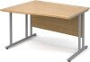 Dams Maestro 25 Wave Desk with Twin Cantilever Legs - 1400 x 800-990mm - Oak