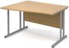 Dams Maestro 25 Wave Desk with Twin Cantilever Legs - 1600 x 800-990mm - Oak