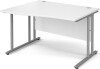 Dams Maestro 25 Wave Desk with Twin Cantilever Legs - 1400 x 800-990mm - White