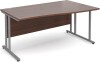 Dams Maestro 25 Wave Desk with Twin Cantilever Legs - 1600 x 800-990mm - Walnut