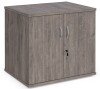 Gentoo Deluxe Double Door Desk High Cupboard 725 x 800 x 600mm - Grey Oak