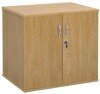Gentoo Deluxe Double Door Desk High Cupboard 725 x 800 x 600mm - Oak