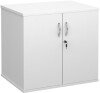 Gentoo Deluxe Double Door Desk High Cupboard 725 x 800 x 600mm - White