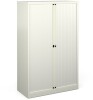 Bisley Systems Storage Medium Tambour Cupboard - 1570mm - White