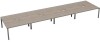 TC Bench Desk, Pod of 8, Full Depth - 5600 x 1600mm - Grey Oak
