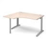 Dams TR10 Corner Desk 1400mm - Grey Oak