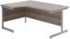 TC Single Leg Corner Desk 1600 x 1200mm - Grey Oak