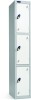 Probe Three Door Single Steel Locker - 1780 x 460 x 460mm - White (RAL 9016)