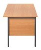 TC Eco 18 Rectangular Desk with Straight Legs and 2 Drawer Fixed Pedestal - 1500mm x 750mm