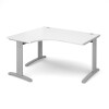 Dams TR10 Deluxe Corner Desk 1400mm - White